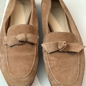 Alexandre Birman Light Beige Suede Loafers